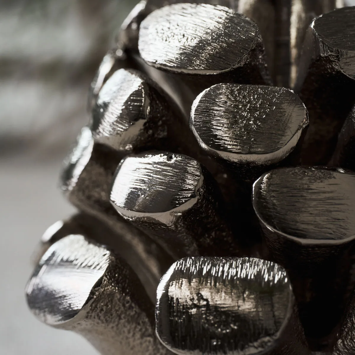 Castiçal Pine Cone Ø7,5 cm, Prateado antigo  House Doctor