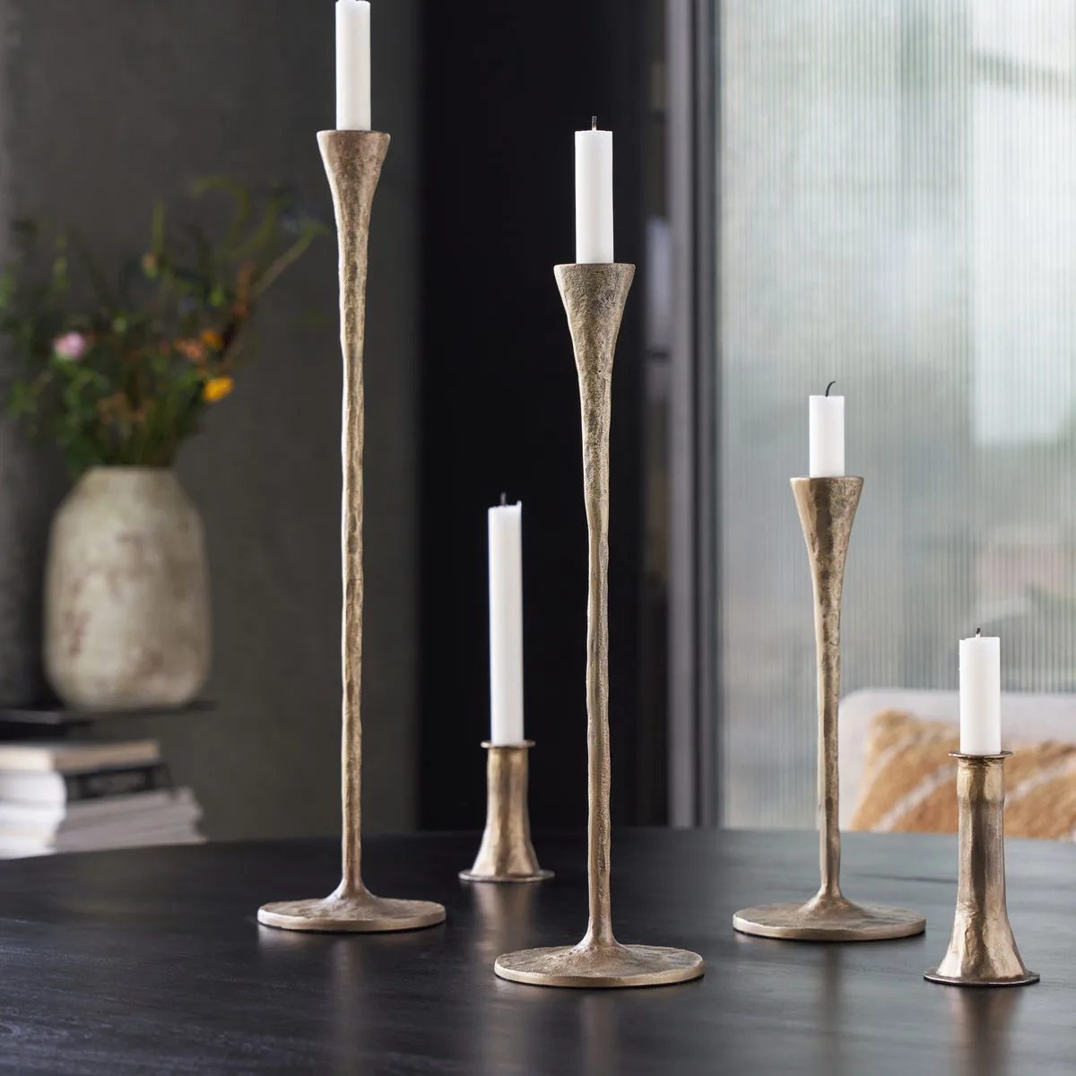 Castiçal Stade 42,5 cm, Bronze antigo House Doctor