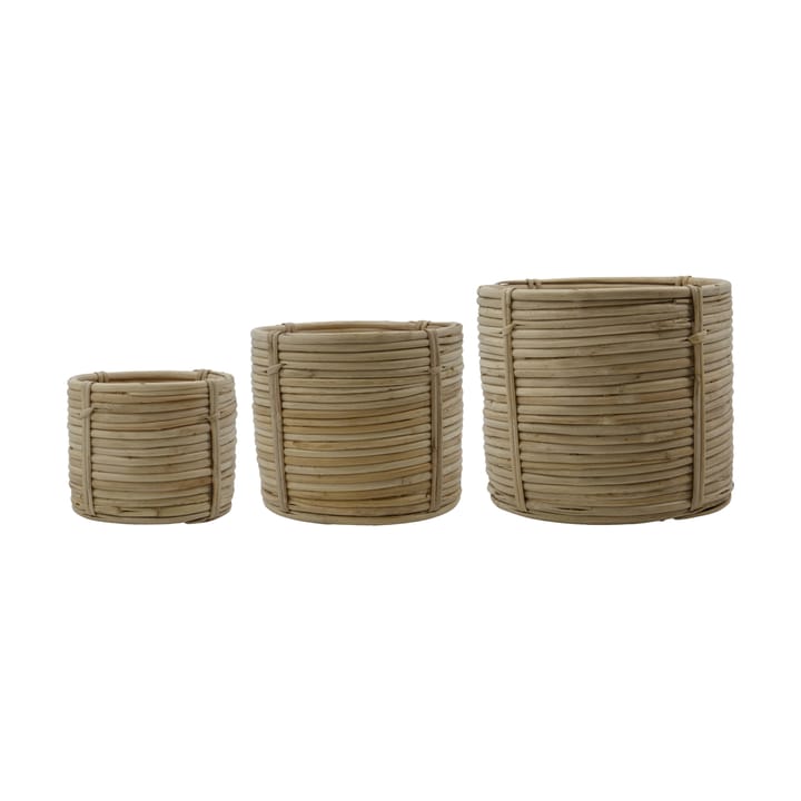 Cesta de armazenamento Linder 3 peças - Natural - House Doctor