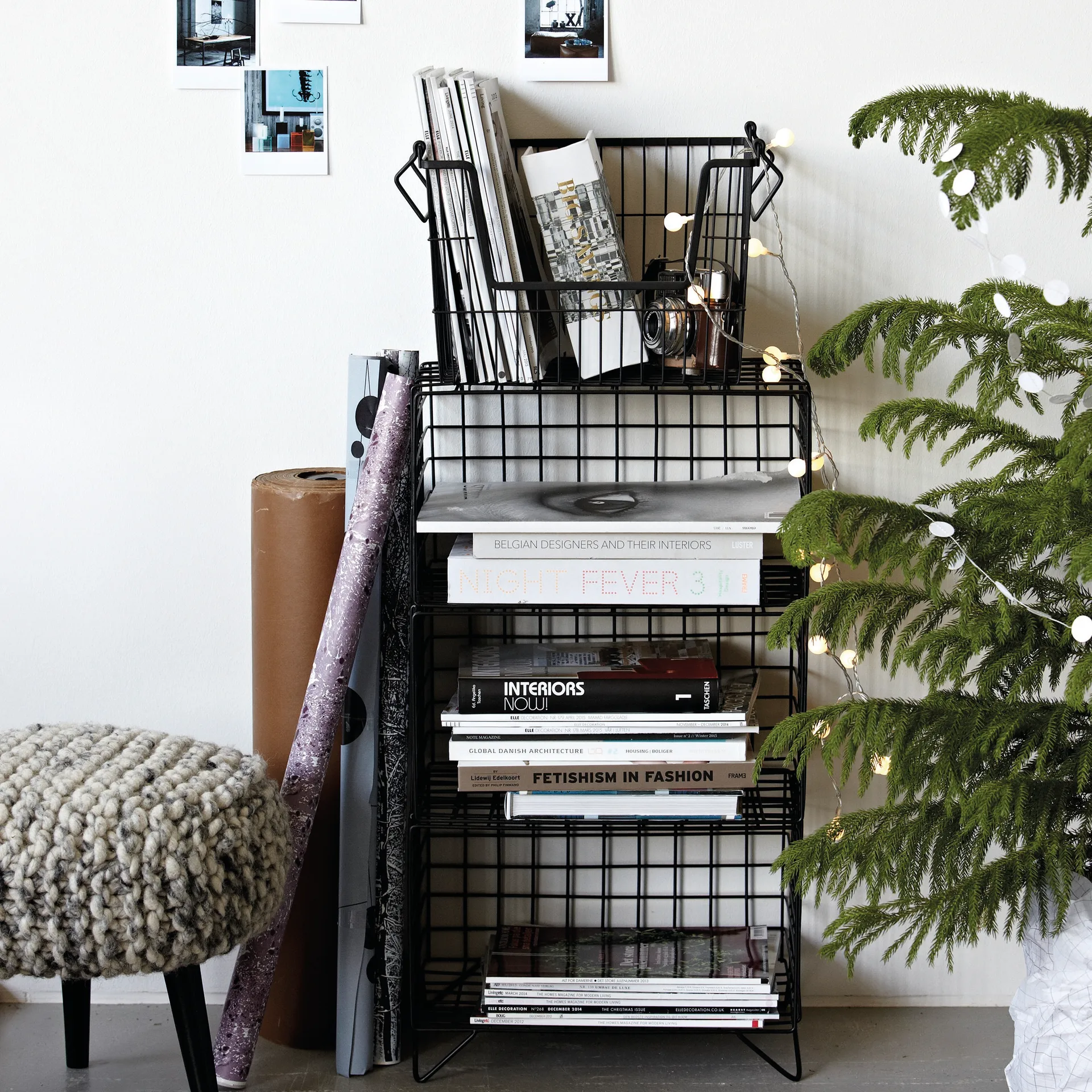 Cesto de arrumação grande TAW, preto mate House Doctor