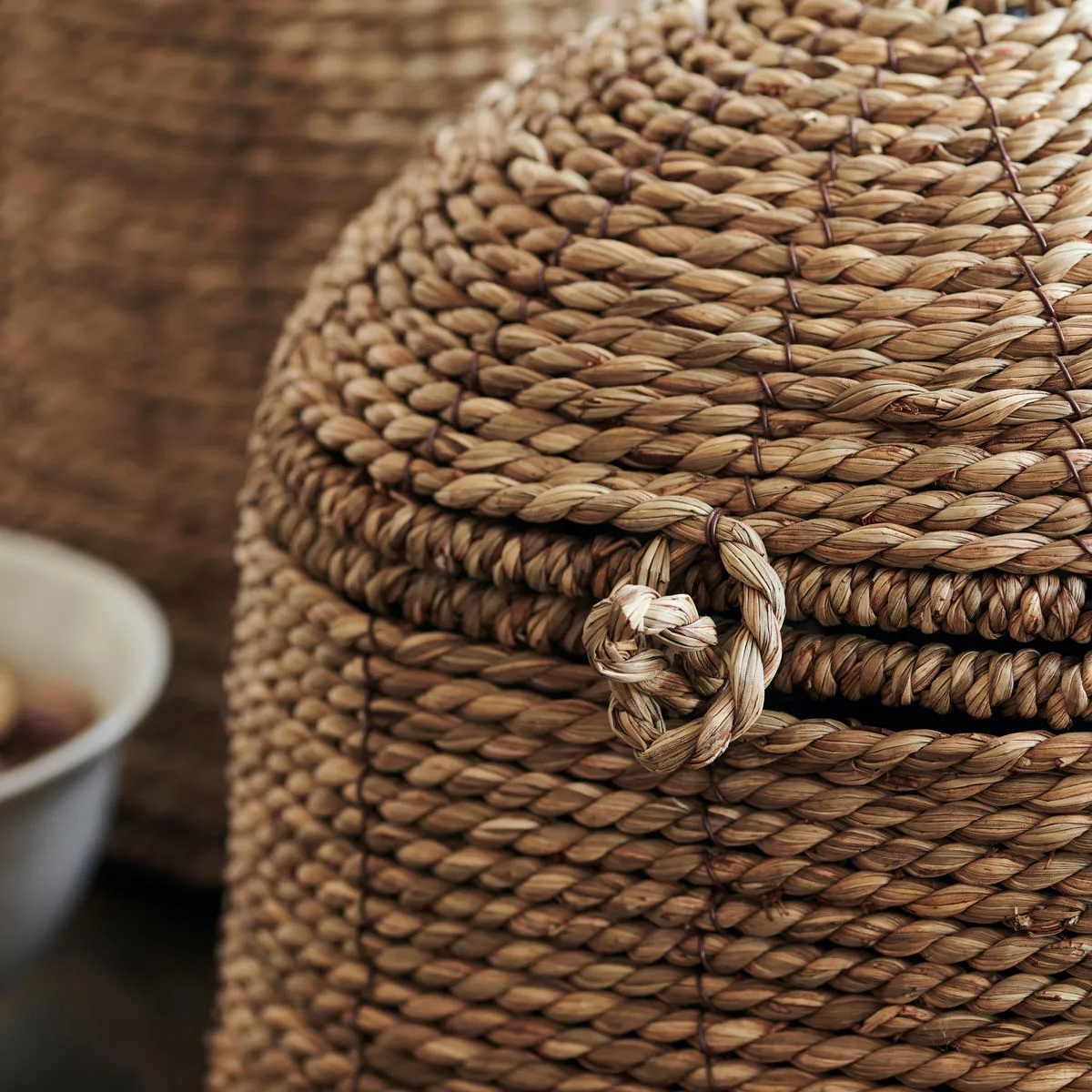 Cesto Rama com tampa natural, 19 cm House Doctor