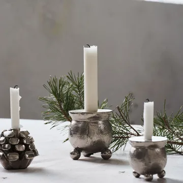 Classic castiçal Ø7 cm - Prateado antigo - House Doctor