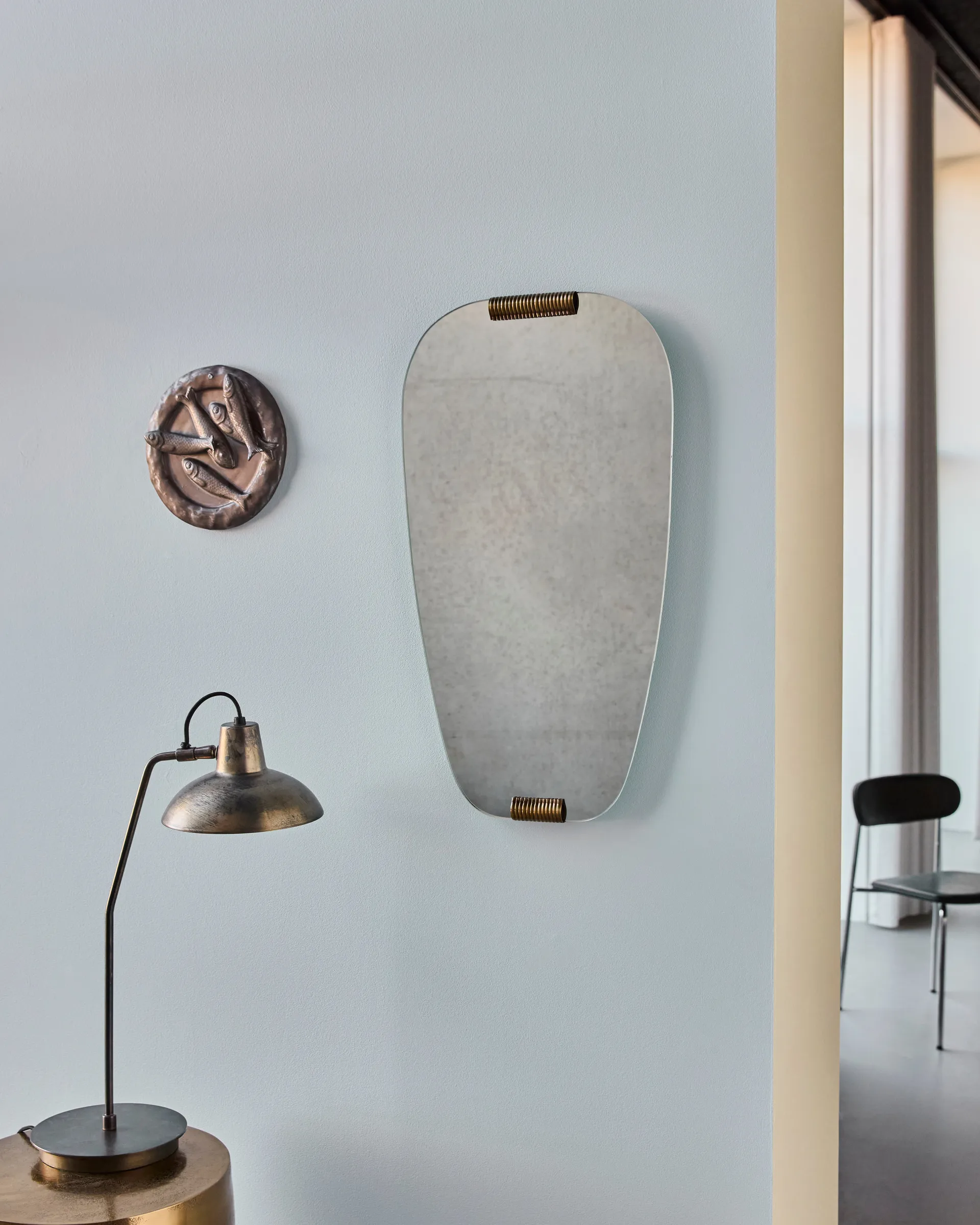 Clips espelho 32x58 cm, Dourado House Doctor