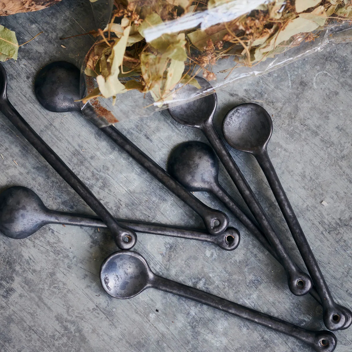 Colher Pion 14 cm, preto-castanho House Doctor