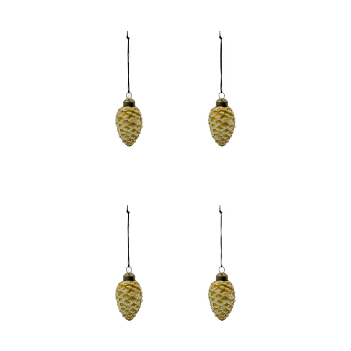 Cone enfeite de Natal 4-pack - Ouro - House Doctor