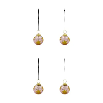 Conjunto de 4 bolas de Natal Fiore - Rosa - House Doctor