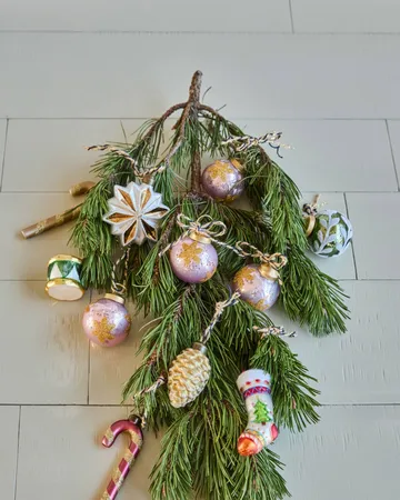 Conjunto de 4 bolas de Natal Fiore - Rosa - House Doctor