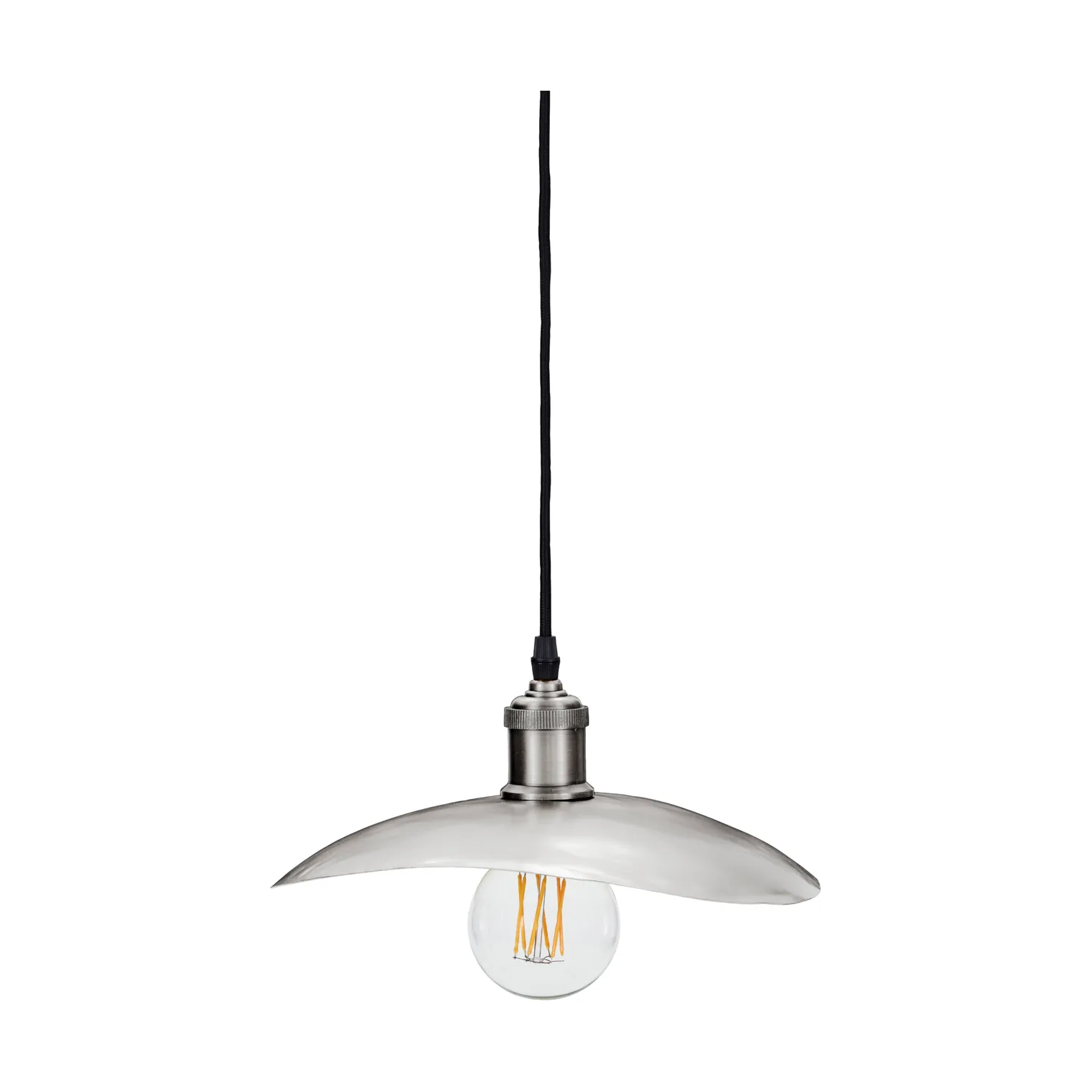 cúpula de candeeiro Hatt 13x14 cm, Prata escovada, 28x30x4,5 cm House Doctor