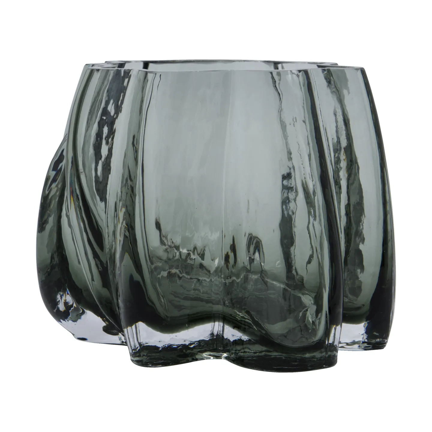 Curva suporte para vela tealight, Cinza fumado House Doctor