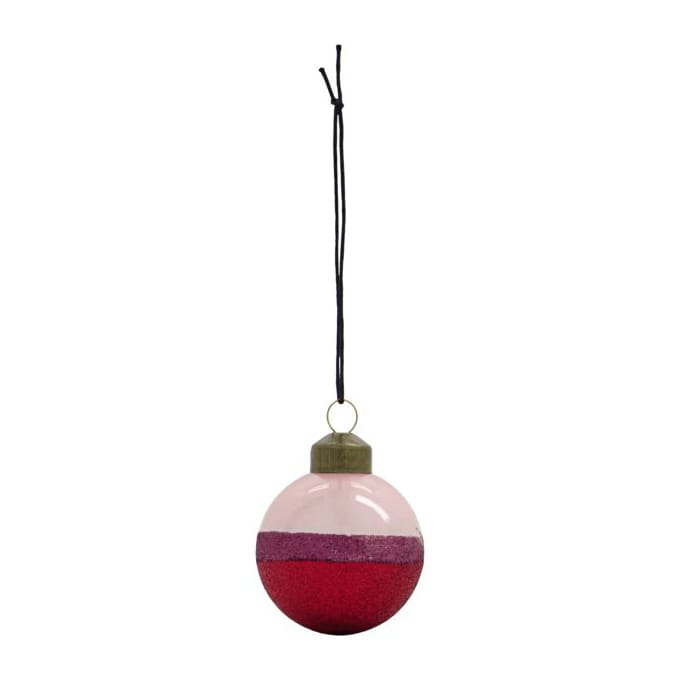 Decoração de Natal Stripe Ø5 cm, Rosa-vermelho House Doctor