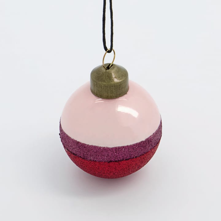 Decoração de Natal Stripe Ø5 cm, Rosa-vermelho House Doctor