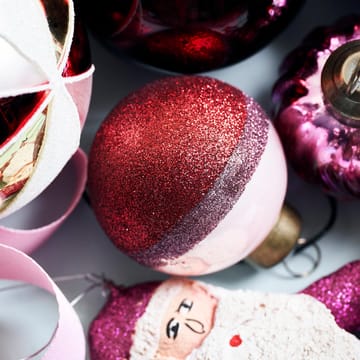 Decoração de Natal Stripe Ø5 cm - Rosa-vermelho - House Doctor