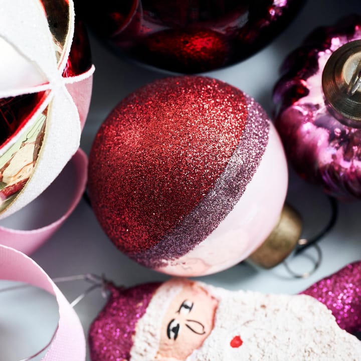 Decoração de Natal Stripe Ø5 cm, Rosa-vermelho House Doctor