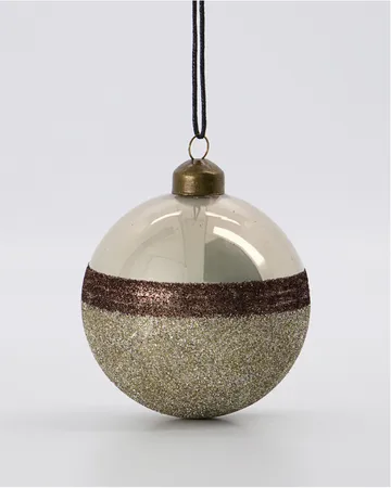Decoração de Natal Stripe Ø8 cm - Areia - House Doctor