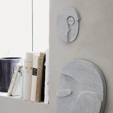 Decoração de parede Face 14 cm - Cinza - House Doctor