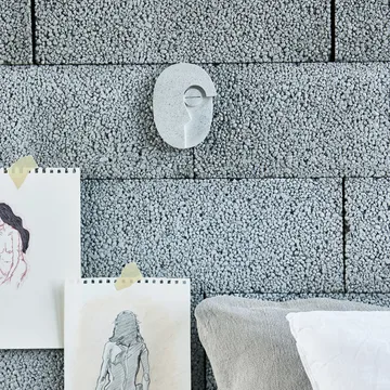 Decoração de parede Face 14 cm - Cinza - House Doctor