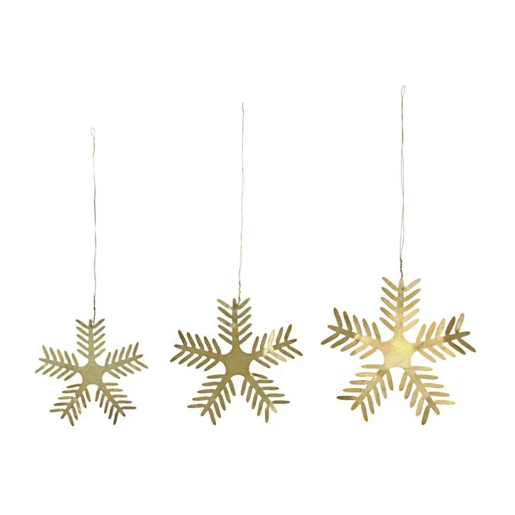 Decoração suspensa Stars Lamet, 3 un., Latão antigo House Doctor