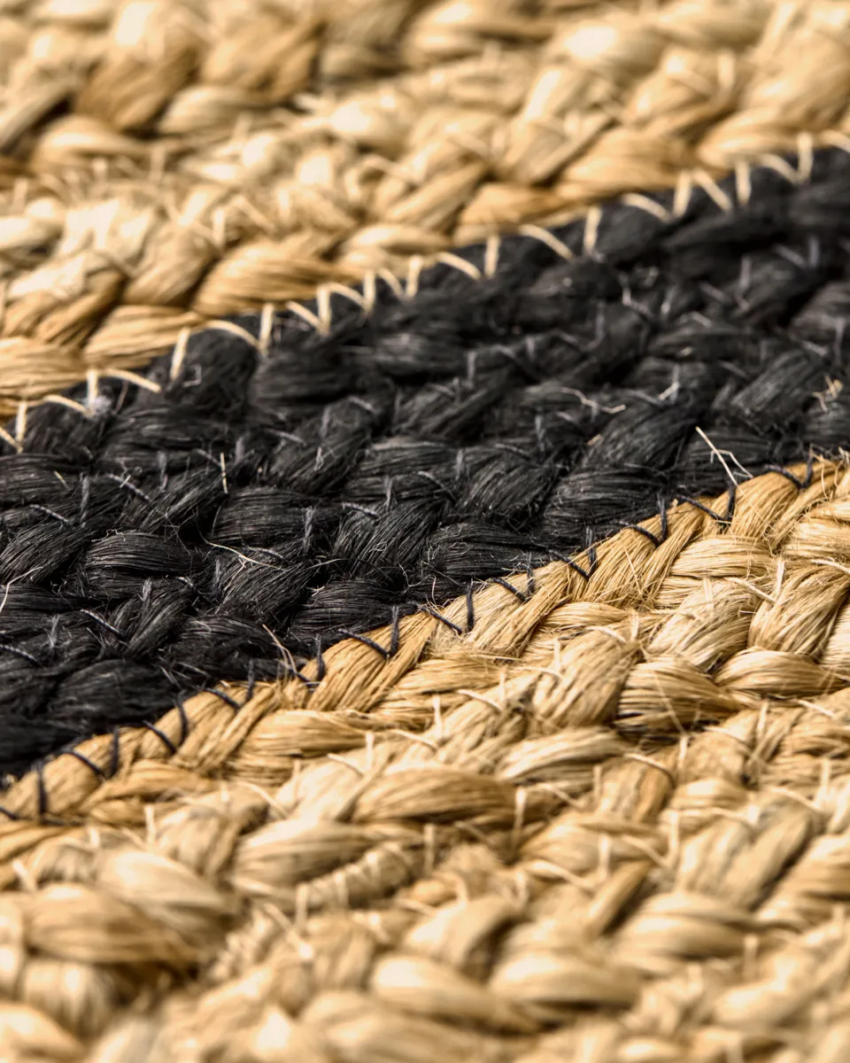 Denta tapete de entrada, Preto-natural, 60x90 cm House Doctor