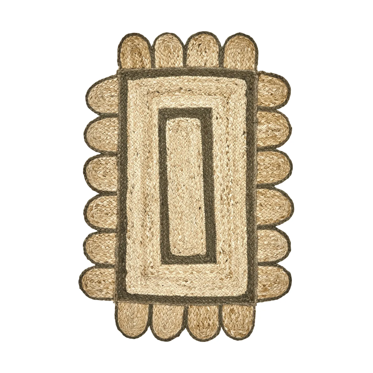 Denta tapete de entrada, Verde-natural, 60x90 cm House Doctor