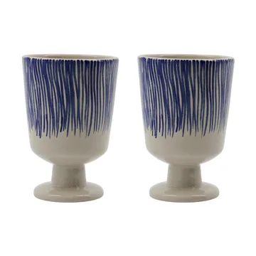 Diva caneca com pé 25 cl 2 unidades - Branco sujo-azul - House Doctor