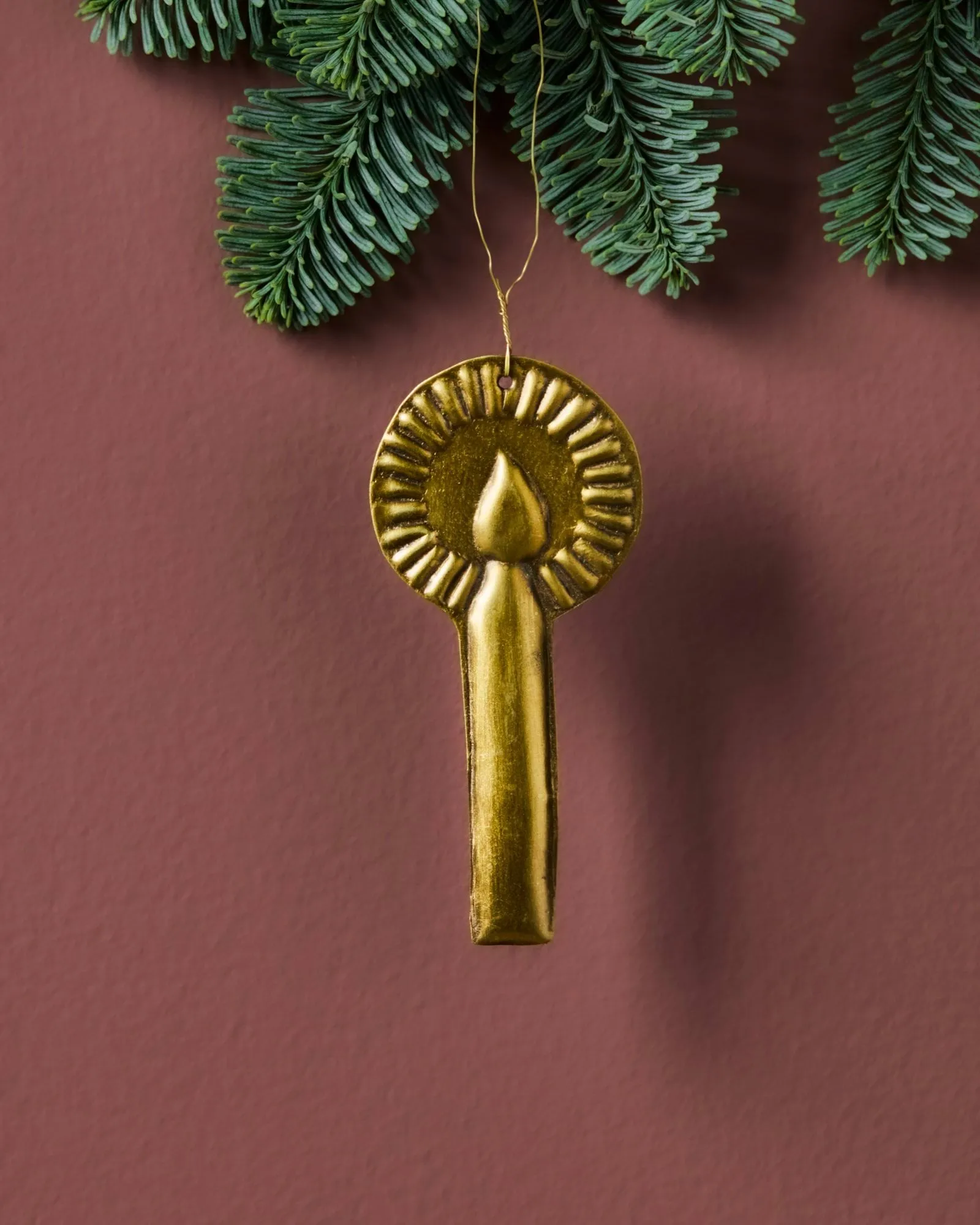 Enfeite de Natal Glory, conjunto com 4 peças, Latão antigo House Doctor