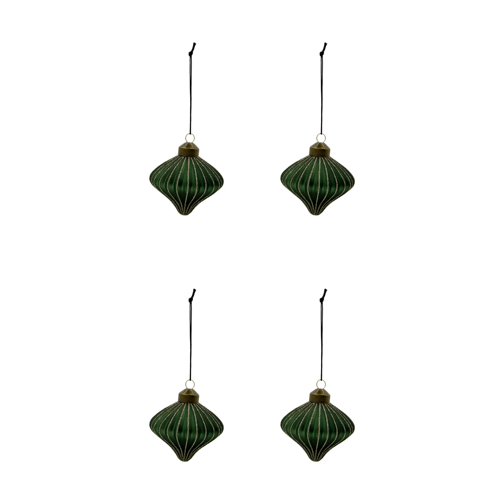 Enfeite de Natal Spin, conjunto de 4 peças, Verde House Doctor