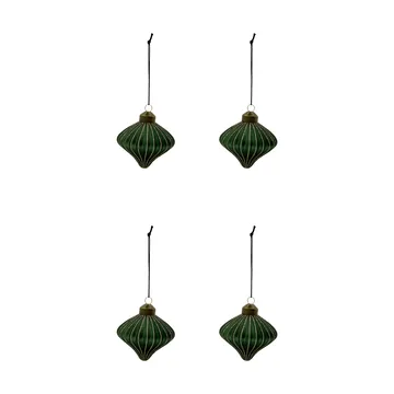 Enfeite de Natal Spin, conjunto de 4 peças - Verde - House Doctor