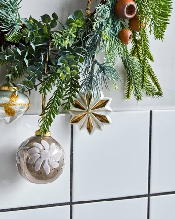 Enfeite de Natal Stella, pack com 4 peças - Branco - House Doctor