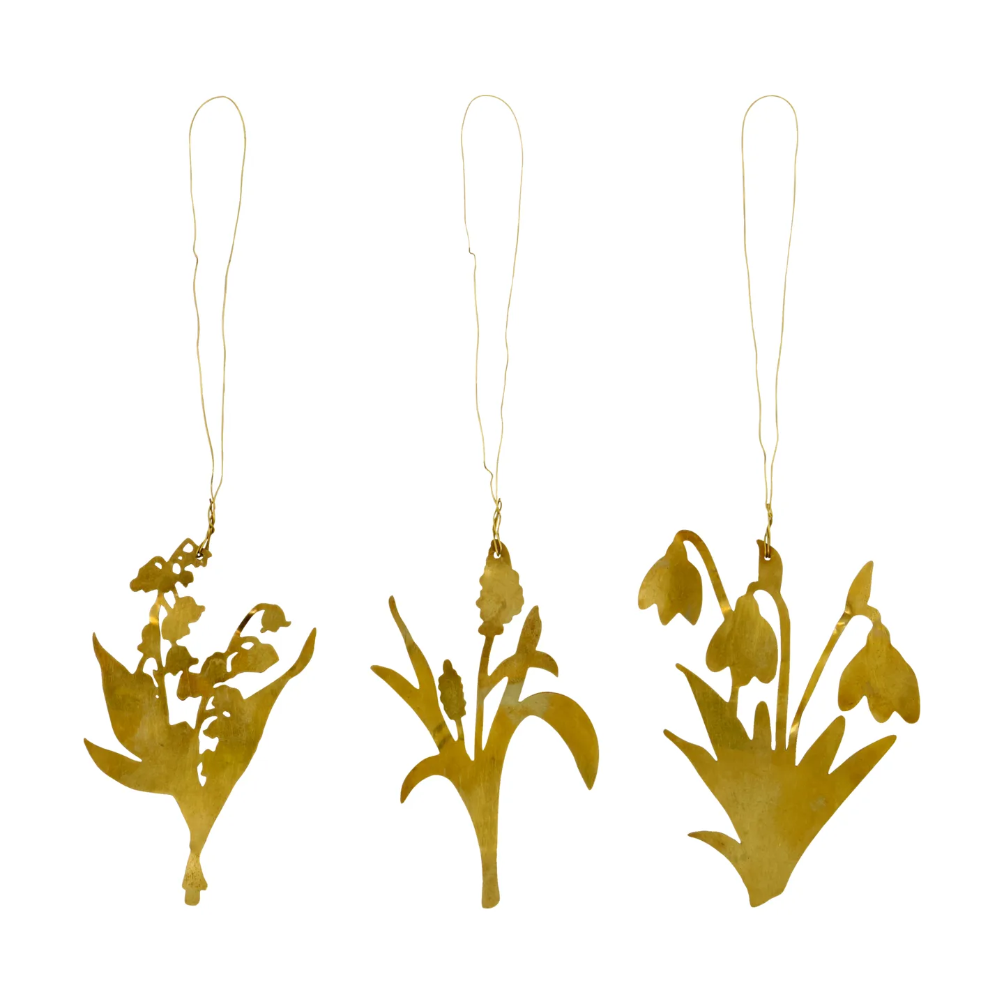 Enfeite Lilly 3 peças, Latão antigo House Doctor