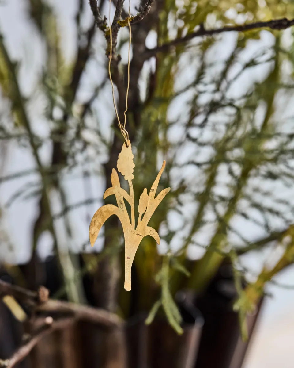 Enfeite Lilly 3 peças, Latão antigo House Doctor