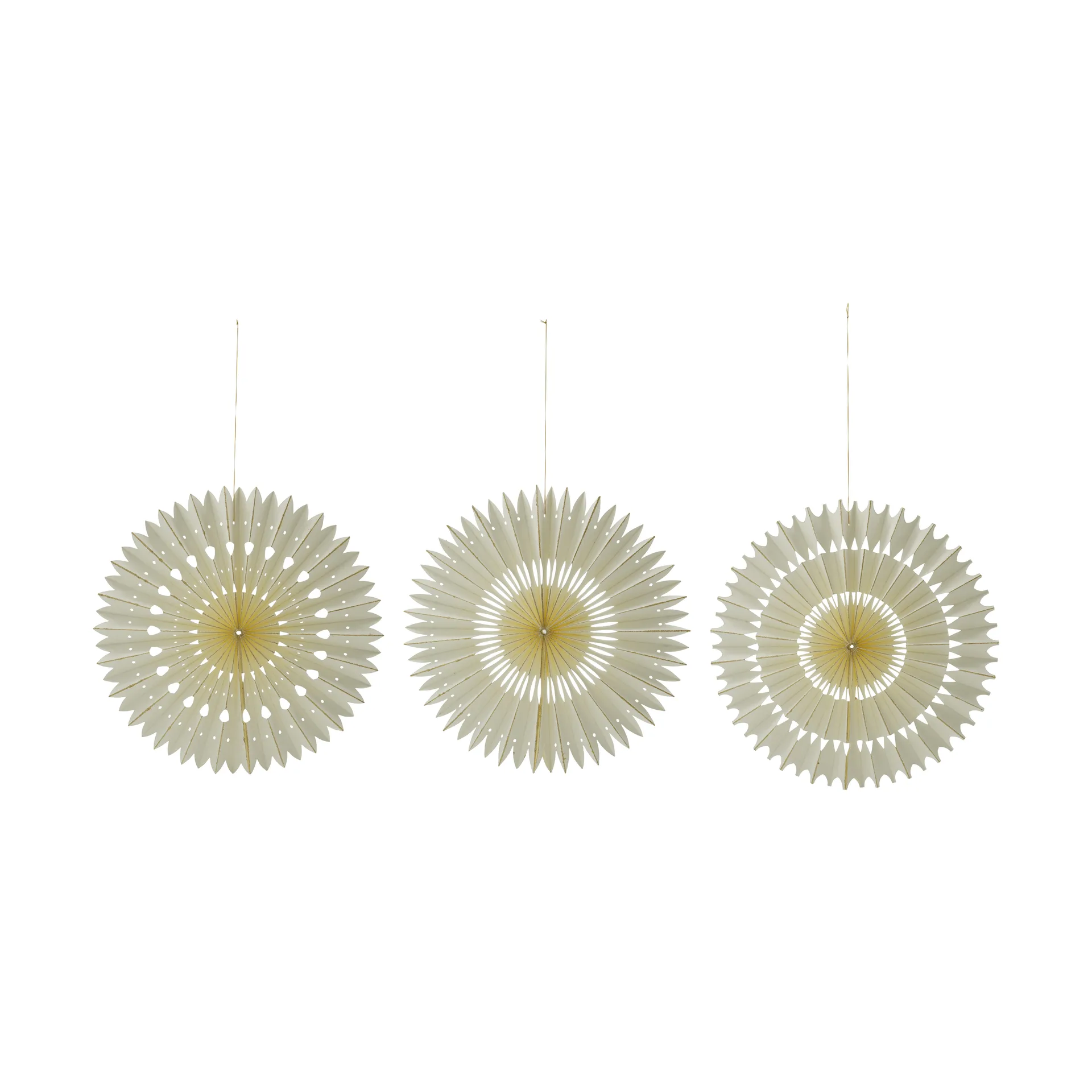 Enfeites de Natal Stelle, 3 peças, Off-White, Ø20 cm House Doctor