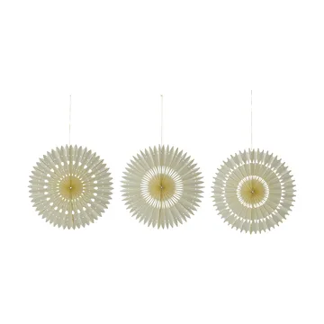 Enfeites de Natal Stelle, 3 peças - Off-White, Ø20 cm - House Doctor