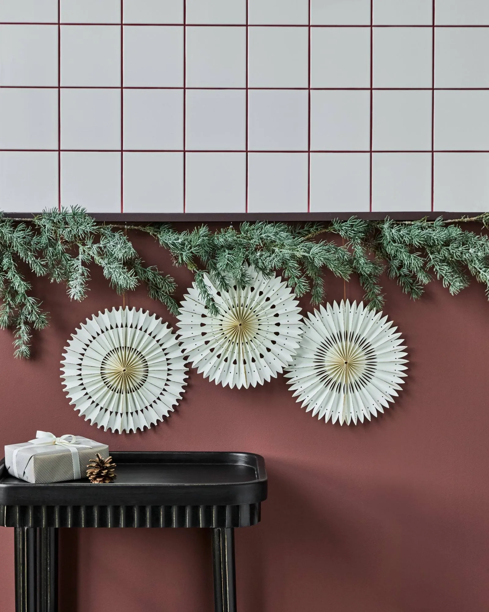 Enfeites de Natal Stelle, 3 peças, Off-White, Ø30 c, House Doctor
