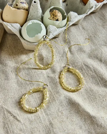 Enfeites de Páscoa Beads 3-pack - Champanhe - House Doctor