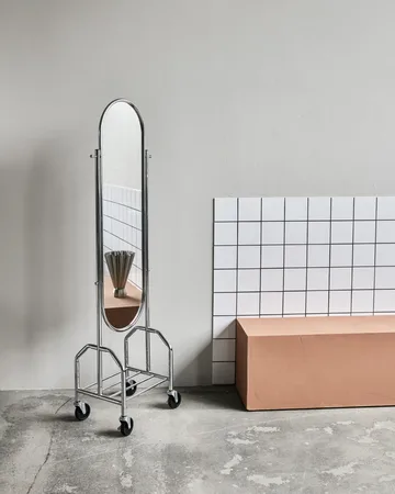 Espelho de chão Image - Acabamento prateado, 53,5x35,5x179,5 cm - House Doctor