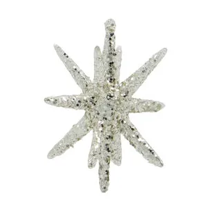 Estrela de árvore de natal Spike Ø7,5 cm 4 unidades, Glitter-latão prateado House Doctor