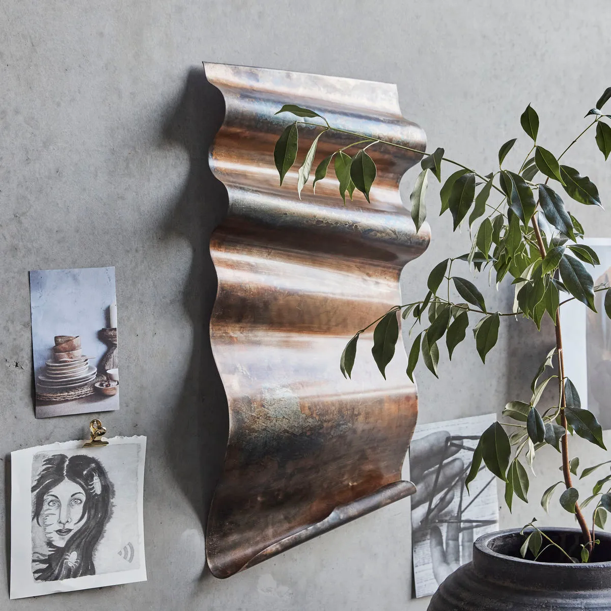 Faha wall art 30x60 cm, Marrom antique House Doctor