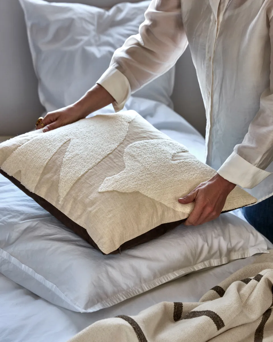 Fly capa de almofada 50x50 cm, Branco sujo House Doctor