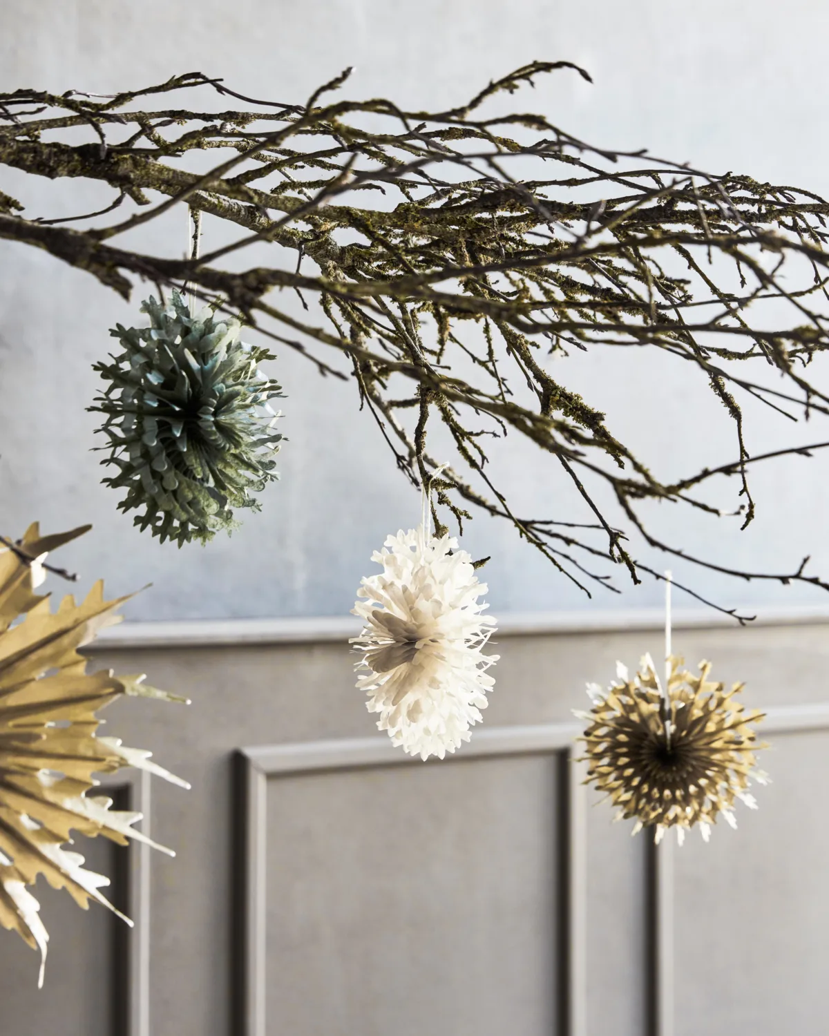 Fold estrelas de papel 12 unidades, Dourado House Doctor