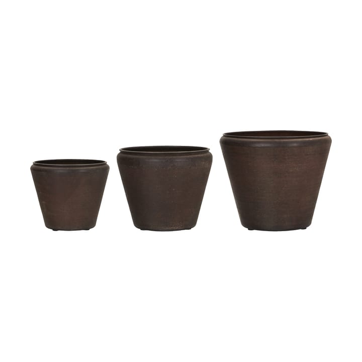Funnel vaso 3 peças - Antigo castanho - House Doctor