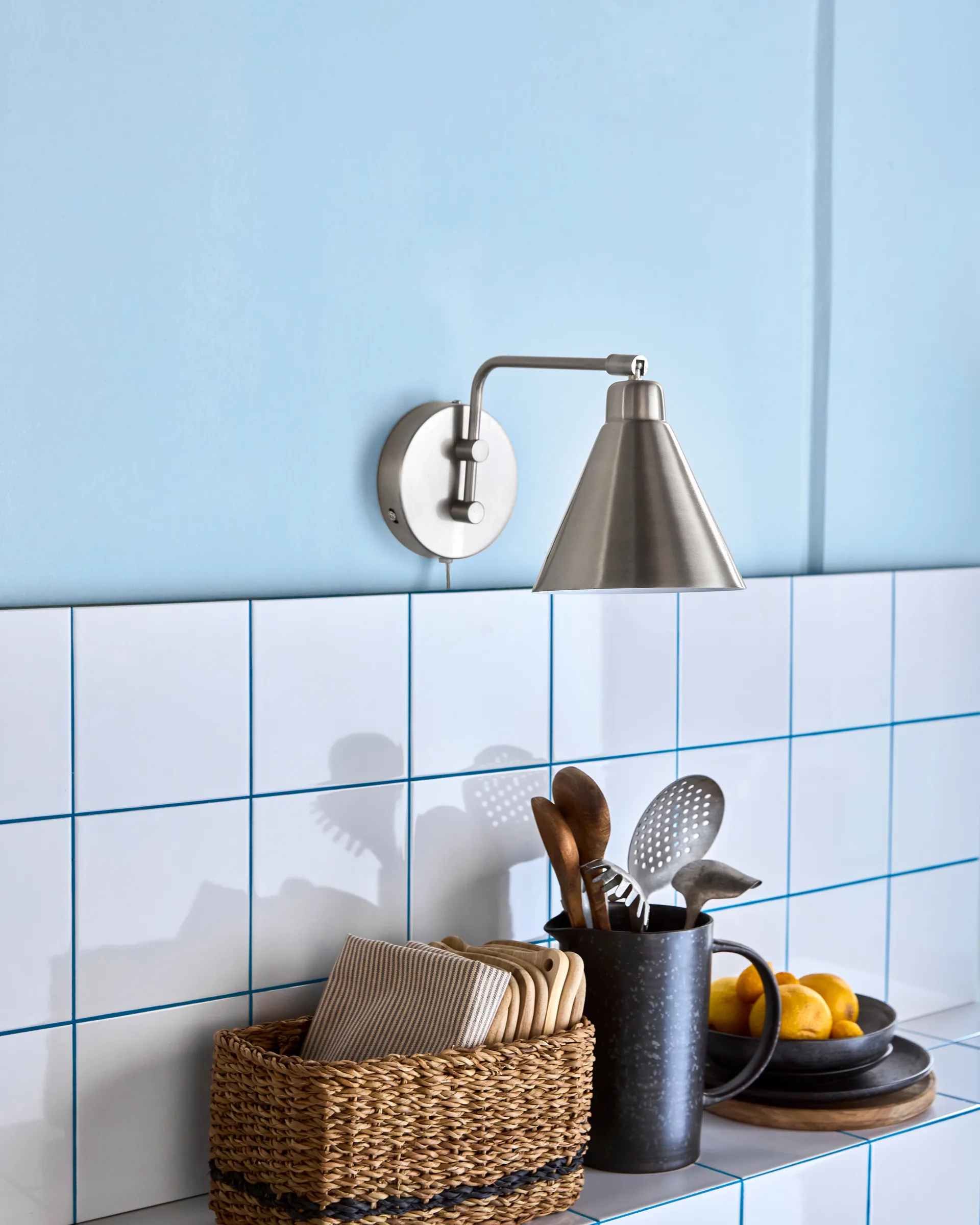 Game candeeiro de parede em prata escovada, Pequeno, 30 cm House Doctor