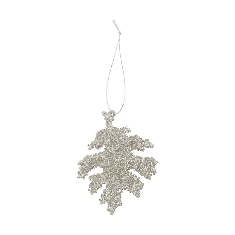 Glint enfeite para a árvore de Nata 10,5 cm 3 unidades, Glitter prateado House Doctor