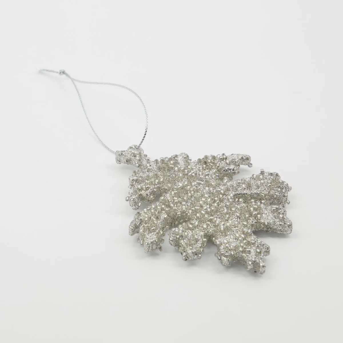 Glint enfeite para a árvore de Nata 10,5 cm 3 unidades, Glitter prateado House Doctor