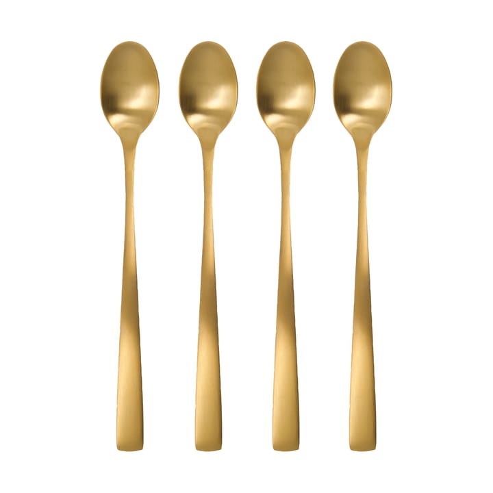 Golden colher comprida 4 unidades - Dourado - House Doctor