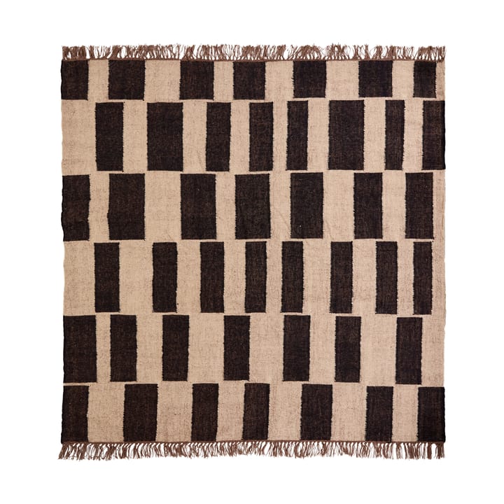 Graph tapete - Preto-natural, 180x180 cm - House Doctor