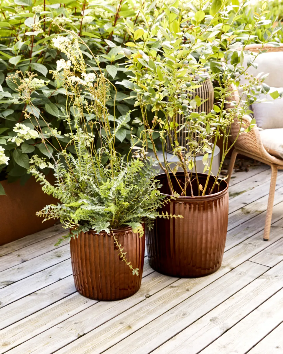 Groove vaso 2 peças small, Castanho House Doctor