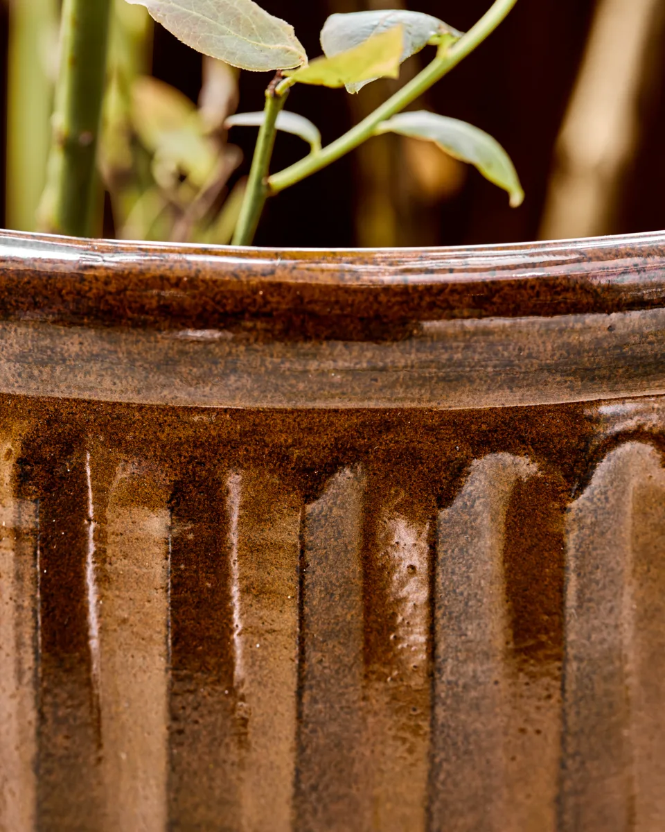 Groove vaso 2 peças small, Castanho House Doctor