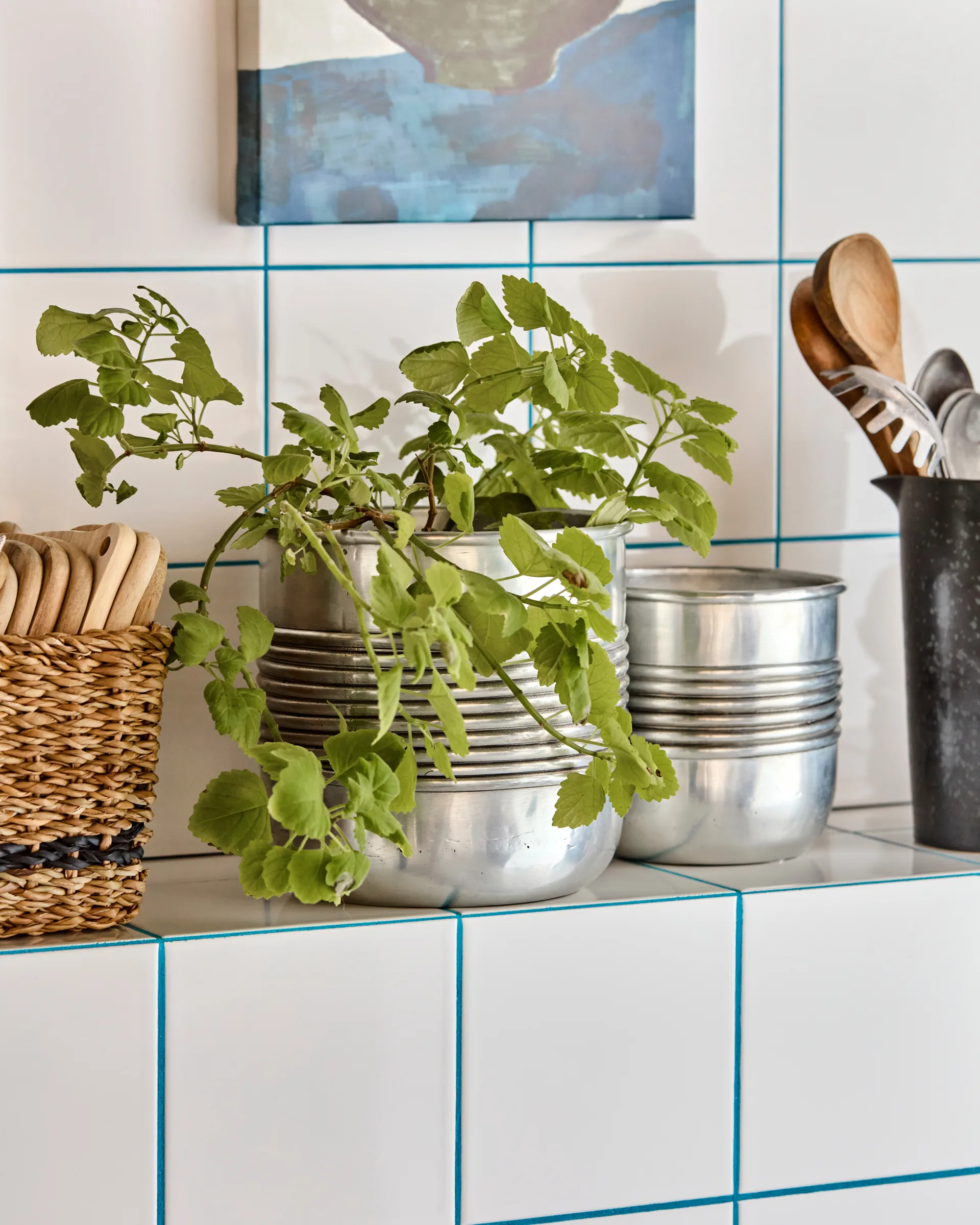 Groove vaso de alumínio 2 peças, Acabamento prateado antigo House Doctor