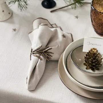 Guardanapo de tecido Twinkle 40x40 cm 4 unidades  - Taupe - House Doctor