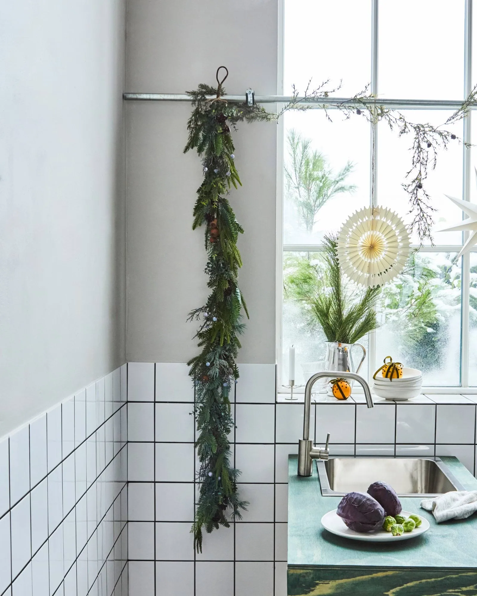Guirlanda Deco, Verde, 183 cm House Doctor